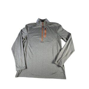 Motion Light Fawn 1/4 Zip Pullover Men's Sz Small High Collar Zipper Pocket EUC